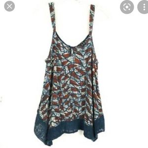 Lucky Brand crochet swing tank